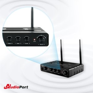 Zestaw mikrofonów bezprzewodowych doręcznych UHF+ stacja Audioport SU-750HH one size 43