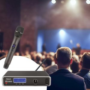 Zestaw/ Mikrofon bezprzewodowy UDR116 UHF+ stacja one size 6