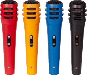 Zestaw 4 kolorowych mikrofonów dynamicznych DM500 one size 2
