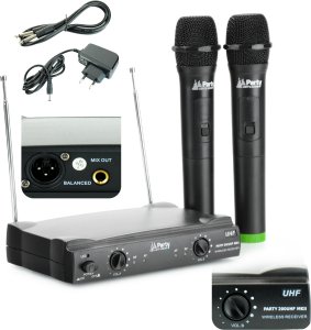 Bezprzewodowy zestaw 2x mikrofon PARTY-200UHF-MKII one size 1