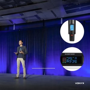 Zestaw mikrofonowy UHF 160 kanałów PD210 Power Dynamics one size 10