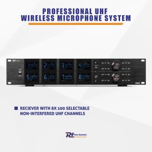 Mikrofon Power Dynamics Zestaw mikrofonów bezprzewodowych UHF PD528 z 8 mikrofonami ręcznymi one size 13