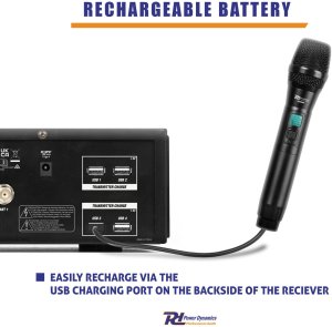 Mikrofon Power Dynamics Zestaw mikrofonów bezprzewodowych UHF PD528 z 8 mikrofonami ręcznymi one size 14