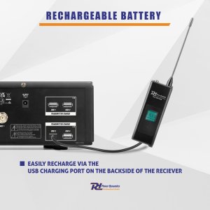 Mikrofon Power Dynamics Zestaw mikrofonów bezprzewodowych UHF PD528 z 8 mikrofonami ręcznymi one size 15