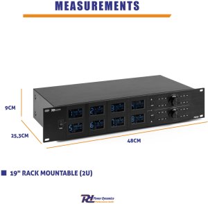Mikrofon Power Dynamics Zestaw mikrofonów bezprzewodowych UHF PD528 z 8 mikrofonami ręcznymi one size 16