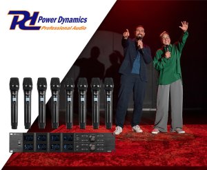 Mikrofon Power Dynamics Zestaw mikrofonów bezprzewodowych UHF PD528 z 8 mikrofonami ręcznymi one size 2