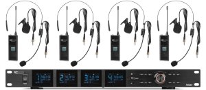Zestaw mikrofonów bezprzewodowych UHF Power Dynamics PD524B z 4 mikrofonami typu bodypack one size 1