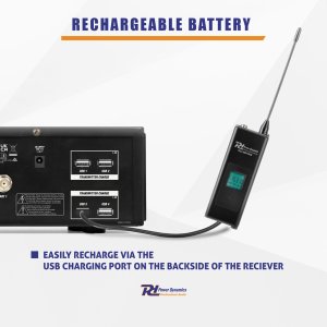 Mikrofon Power Dynamics Zestaw mikrofonów bezprzewodowych UHF PD524B z 4 mikrofonami typu bodypack one size 11