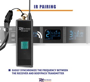 Mikrofon Power Dynamics Zestaw mikrofonów bezprzewodowych UHF PD524B z 4 mikrofonami typu bodypack one size 13