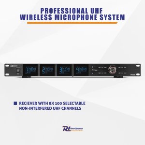 Mikrofon Power Dynamics Zestaw mikrofonów bezprzewodowych UHF PD524B z 4 mikrofonami typu bodypack one size 8