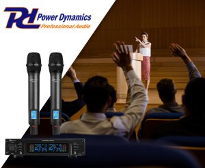 Zestaw mikrofonowy 2x 80 kanałowy UHF PD220 Power Dynamics one size 2