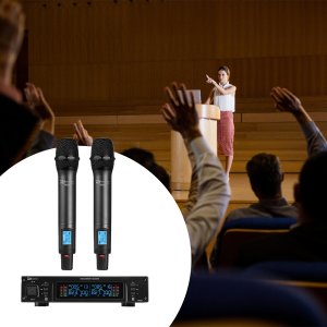 Zestaw mikrofonowy 2x 80 kanałowy UHF PD220 Power Dynamics one size 9