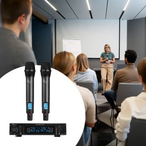 Zestaw mikrofonowy 2x 80 kanałowy UHF PD220 Power Dynamics one size 10