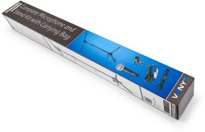 Mikrofon ze statywem, kablem i torbą one size 9