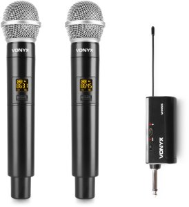 Bezprzewodowy zestaw mikrofonów UHF do ręki WM552 Vonyx one size 10