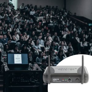 Zestaw z mikrofonem nagłownym oraz bodypackiem Vonyx STWM711H one size 8