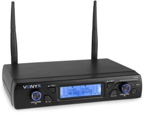 Mikrofon Vonyx Zestaw mikrofonowy bezprzewodowy 2x mikrofon UHF WM62 one size 3