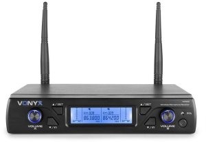 Mikrofon Vonyx Zestaw mikrofonowy bezprzewodowy 2x mikrofon UHF WM62 one size 4