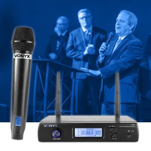 Mikrofon Vonyx Zestaw mikrofonowy bezprzewodowy UHF WM61 one size 15