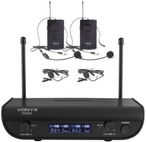 Mikrofon Vonyx Zestaw mikrofonów bezprzewodowych nagłownych UHF WM82 one size 2