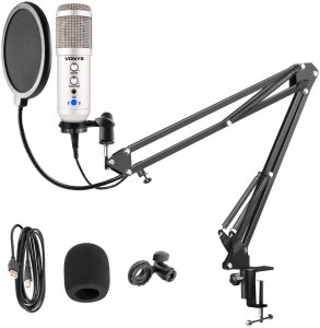 Vonyx CMS320S mikrofon studyjny USB z echem i ramieniem - srebrny one size 2