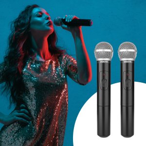 Mikrofon Vonyx Zestaw mikrofonów bezprzewodowych STWM712 one size 6