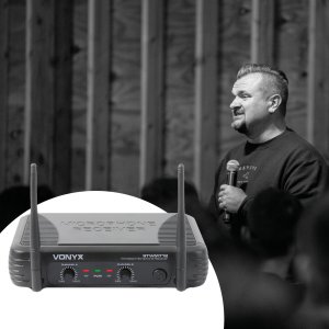 Mikrofon Vonyx Zestaw mikrofonów bezprzewodowych STWM712 one size 7