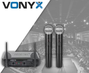 Mikrofon Vonyx Zestaw mikrofonów bezprzewodowych STWM712 one size 9