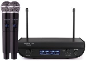 Mikrofon Vonyx Zestaw mikrofonów bezprzewodowych UHF 2x doręczny WM82 one size 2
