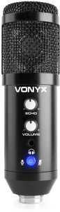 Mikrofon Vonyx CMS320B mikrofon studyjny USB z echem i ramieniem - czarny one size 6