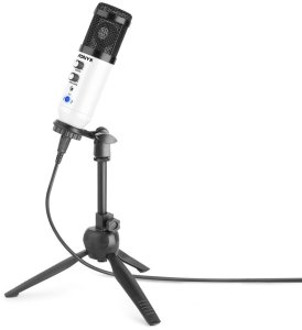 Mikrofon studyjny USB Vonyx CM320W ze statywem stołowym - biały one size 3