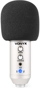 Vonyx CM320S Mikrofon studyjny USB ze statywem stołowym - tytanowy one size 5