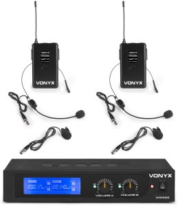 Mikrofon Vonyx Zestaw mikrofonów nagłownych VHF WM522B one size 14