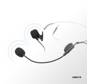 Mikrofon Vonyx Zestaw mikrofonów nagłownych VHF WM522B one size 17