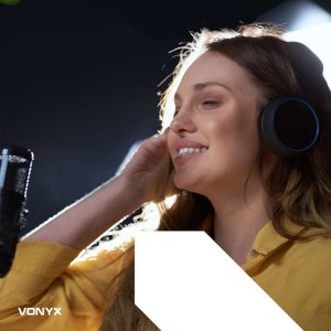 Mikrofon studyjny USB Vonyx CM320B ze statywem stołowym - czarny one size 22