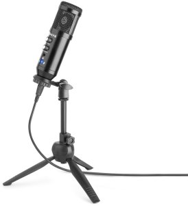 Mikrofon studyjny USB Vonyx CM320B ze statywem stołowym - czarny one size 3