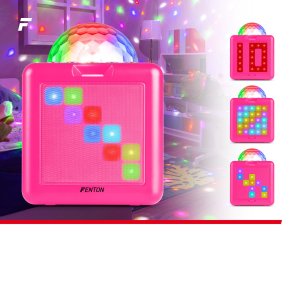 Głośnik Fenton Głośnik bluetooth karaoke z półkulą LED 15W BT 2 mikrofony różowy one size 12