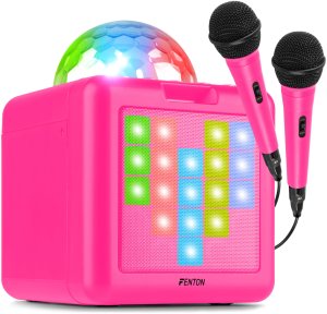 Głośnik Fenton Głośnik bluetooth karaoke z półkulą LED 15W BT 2 mikrofony różowy one size 14