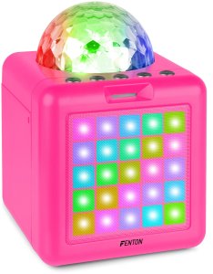 Głośnik Fenton Głośnik bluetooth karaoke z półkulą LED 15W BT 2 mikrofony różowy one size 16