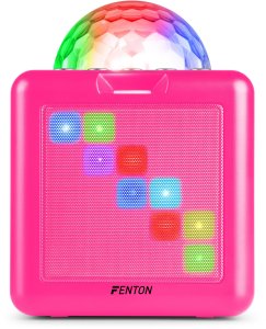 Głośnik Fenton Głośnik bluetooth karaoke z półkulą LED 15W BT 2 mikrofony różowy one size 4