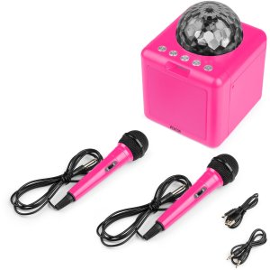 Głośnik Fenton Głośnik bluetooth karaoke z półkulą LED 15W BT 2 mikrofony różowy one size 7