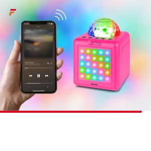 Głośnik Fenton Głośnik bluetooth karaoke z półkulą LED 15W BT 2 mikrofony różowy one size 10