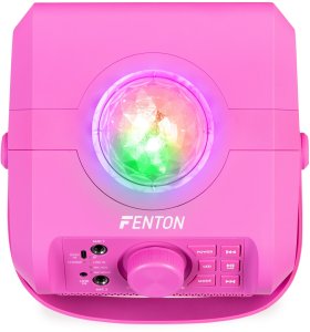 Głośnik Karaoke z półkulą LED mikrofony KAR55P Fenton różowy one size 12