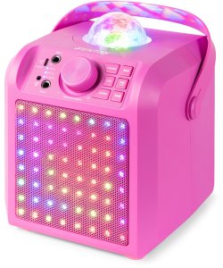 Głośnik Karaoke z półkulą LED mikrofony KAR55P Fenton różowy one size 6