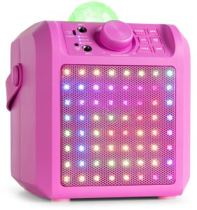 Głośnik Karaoke z półkulą LED mikrofony KAR55P Fenton różowy one size 7