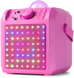 Głośnik Karaoke z półkulą LED mikrofony KAR55P Fenton różowy one size 9