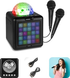 Głośnik Fenton Głośnik bluetooth karaoke z półkulą LED 15W BT 2 mikrofony one size 3