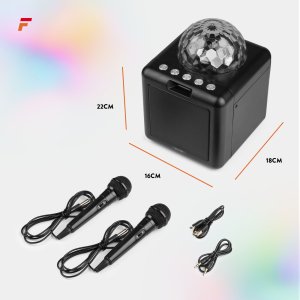 Głośnik Fenton Głośnik bluetooth karaoke z półkulą LED 15W BT 2 mikrofony one size 10