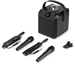 Głośnik Fenton Głośnik Karaoke z półkulą LED mikrofony KAR55B Czarny one size 13