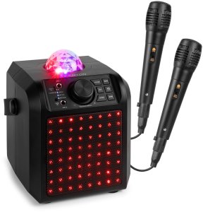 Głośnik Fenton Głośnik Karaoke z półkulą LED mikrofony KAR55B Czarny one size 3